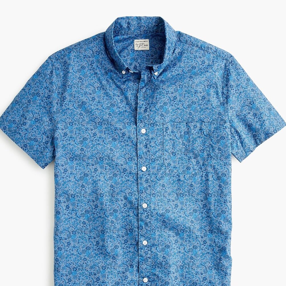J Crew Liberty Emma Short Sleeve Button Down